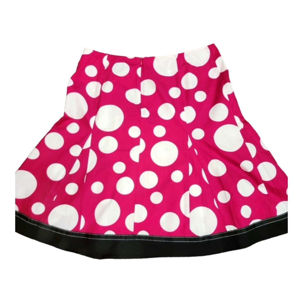 Amanda Lane. Pink Skirt with White Polka Dots. Size 16. Cotton.